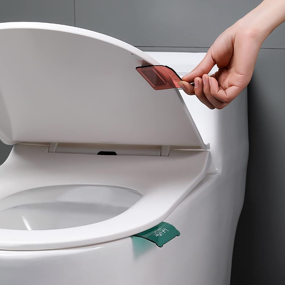 2 Pcs Blue and Green Toilet Seat Handle, Lid Lifter, Toilet Cover Lifter, Toilet Seat Lifter, Toilet Cover Support Lifter, Suitable For Families, Offices And Hotel Bathrooms, Plastic Material 70x60 mm