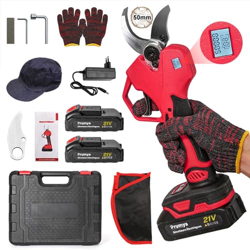 Oamger Secateur Electrique Sans Fil 50mm, Sécateur Électrique Professionnel, Secateur