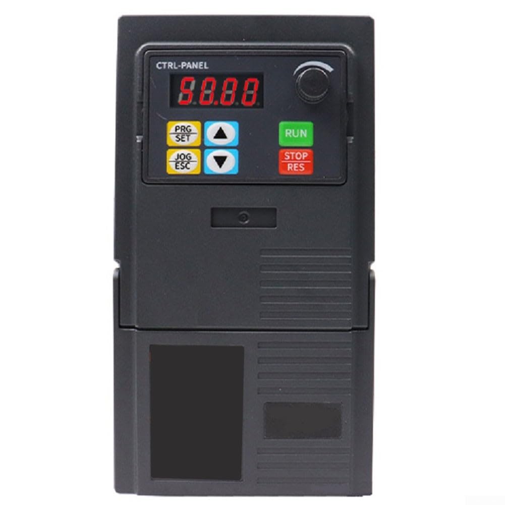 Inverter di frequenza variabile, 0,4 kW, 220 V, ingresso monofase a 3 fasi, uscita con PLC e regolatore PID integrati, per pompe, ventilatori, macchine CNC e nastri trasportatori, compatto, con