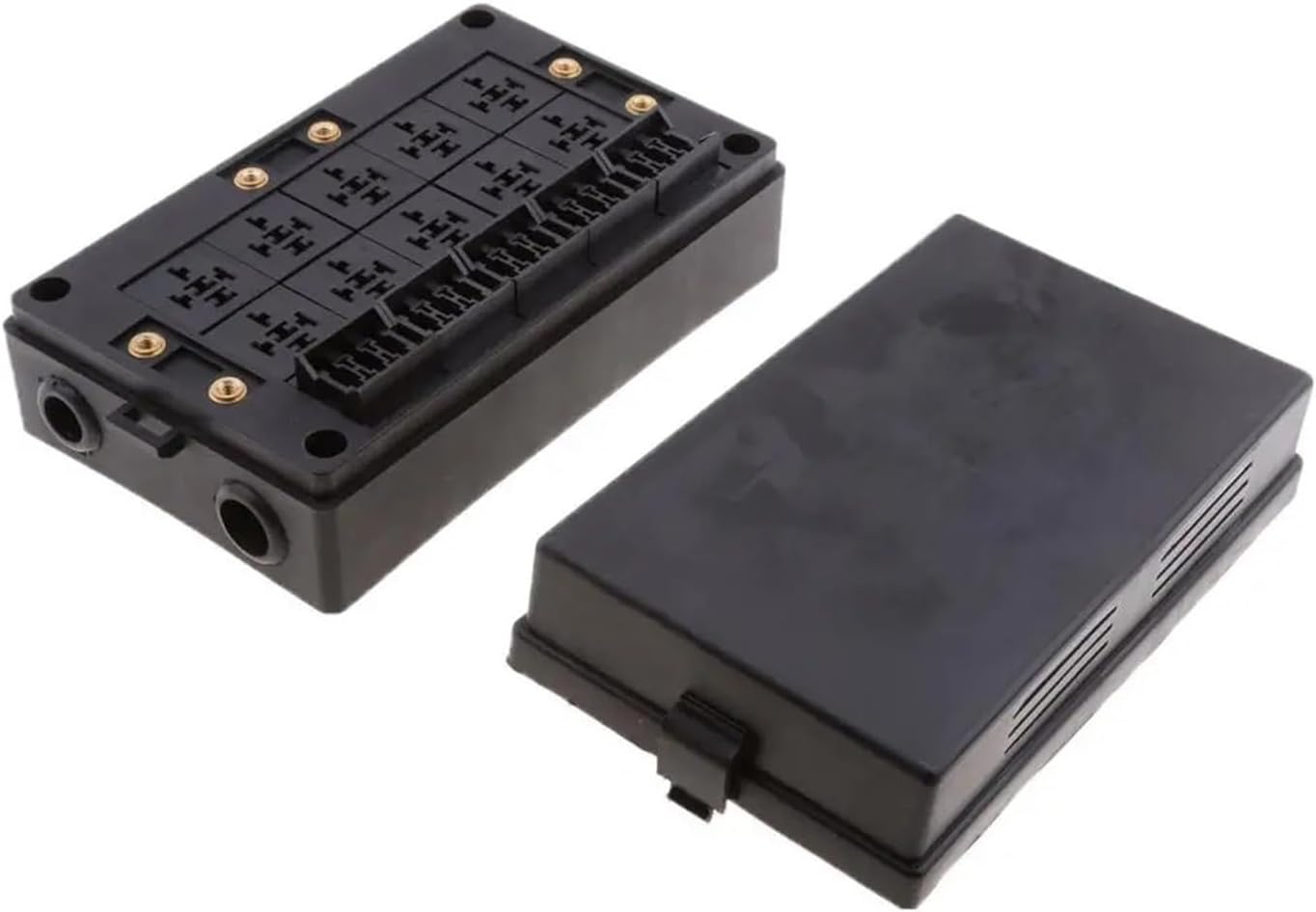 Car 18-Way Blade Fuse Holder 10-Way Relay Socket Fusebox Distribution Block