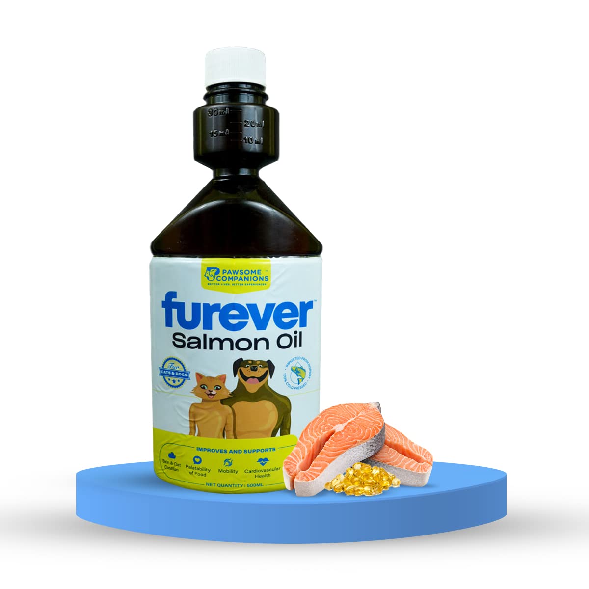 Pawsome Companions Furever Salmon Oil for Dogs & Cats, 500 ml (B0C1L4HXQK) Amazon Price History, Amazon Price Tracker