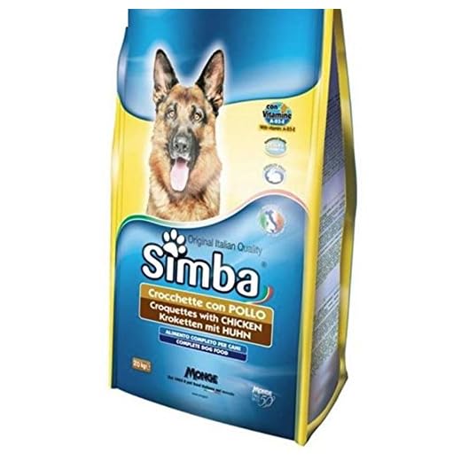 Crocchette Cane Adult Monge Simba 20 chilogrammi Al Pollo
