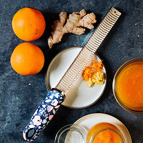 Image of Microplane Premium Classic Lemon Zester Tool (Floral Printed Handle)
