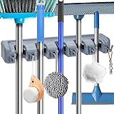 Broom and Mop Holder Wall Mounted, Garden Tool Organizer for Garage (PC)