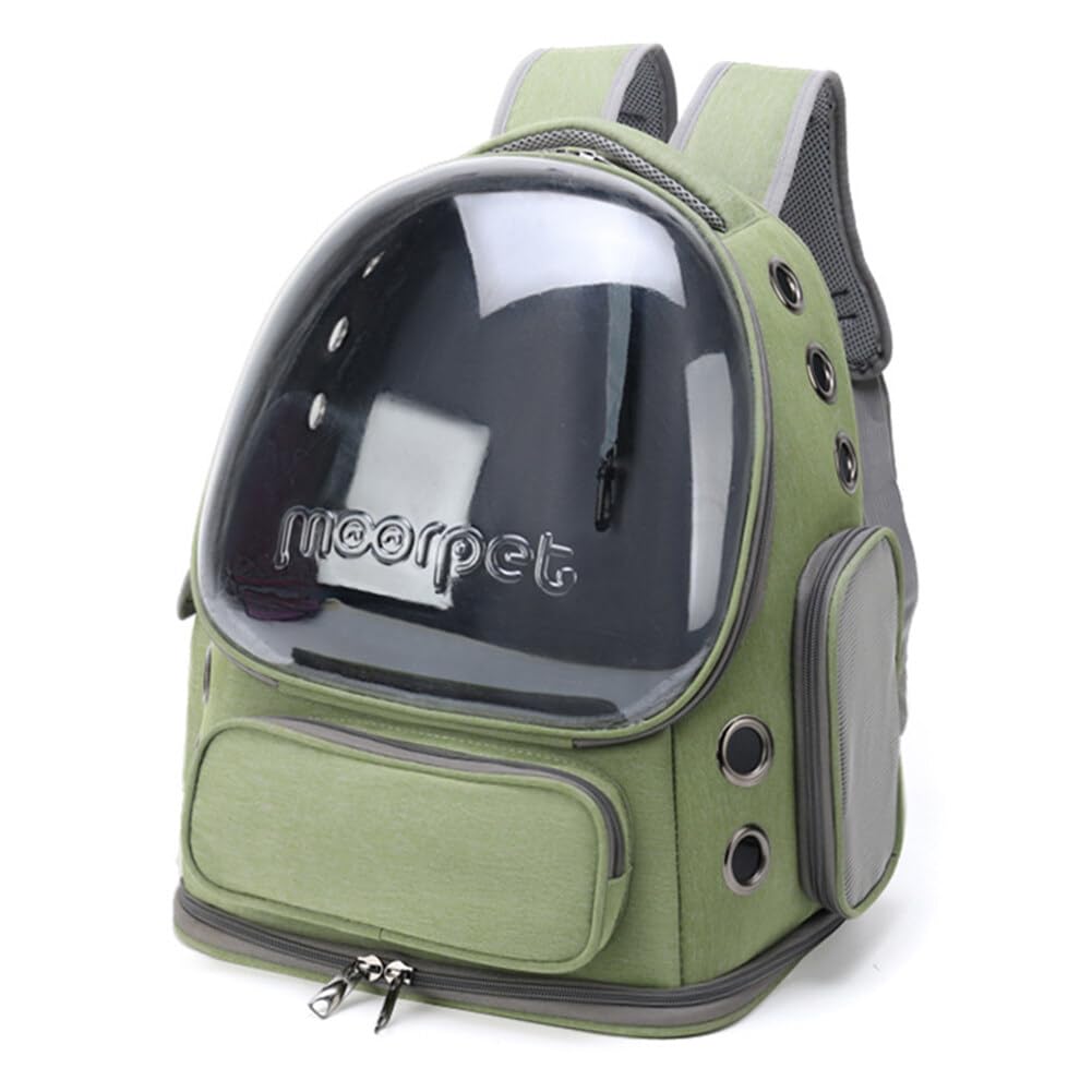 JAWSEU Hunderucksack Katzenrucksack, Tragbar Transport Rucksack Reisen Tragetasche für Haustiere, Ventilierte Transparente Katzenrucksack, Transporttasche für Haustiere Reisen Atmungsaktive Rucksack
