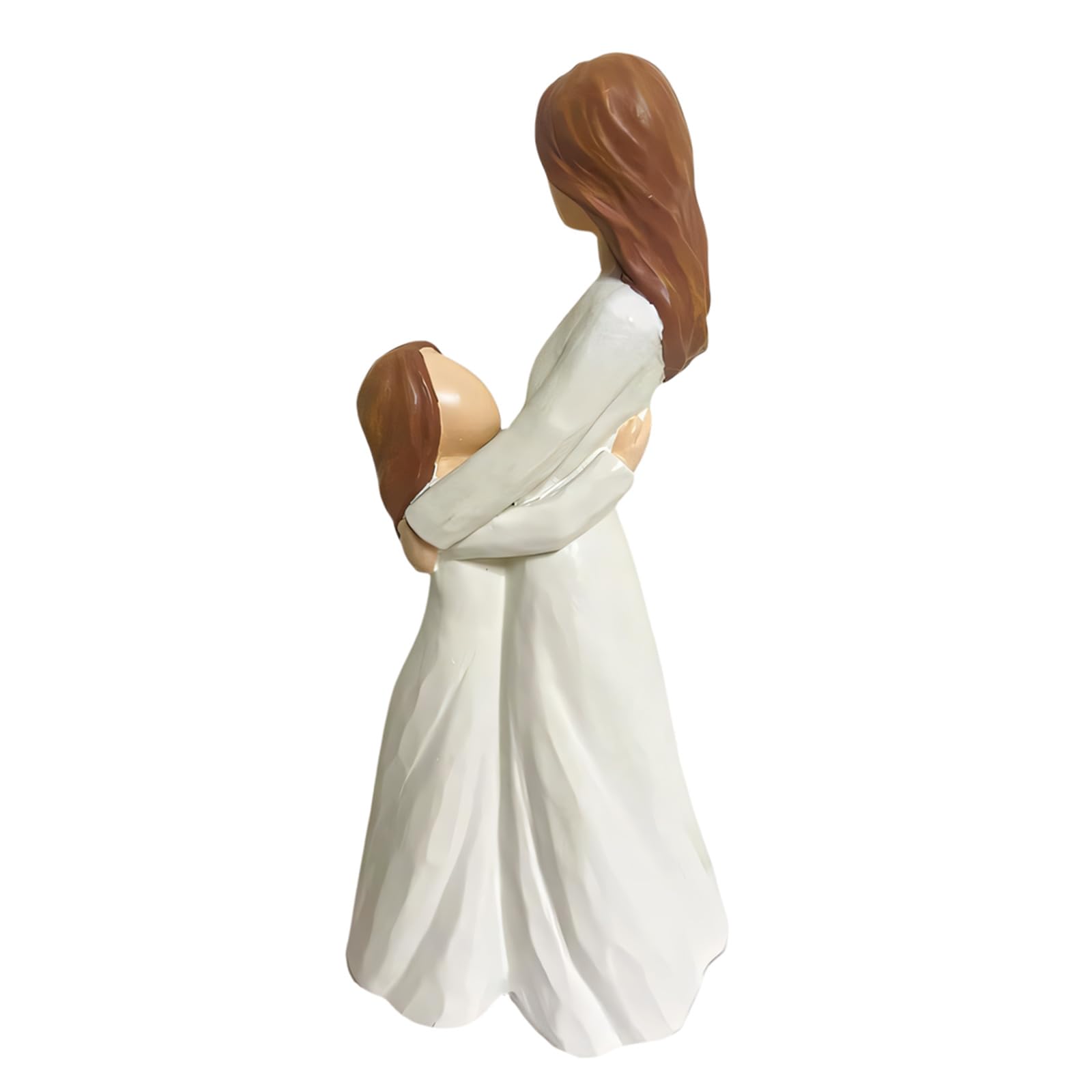 hogtnd Mother and Daughter Hugging Figurines Resin Statue Ornament for Desk Shelf Decoration Collectibles Hugging Statue