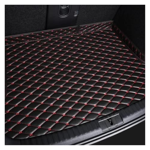 Auto Kofferraumschutz Custom Car Kofferraummatte Für Ford Für Kuga 2013 2014 2015 2016 2017 2018 2019 Auto-Automobil-Innenraumteppich(Schwarz Rot)