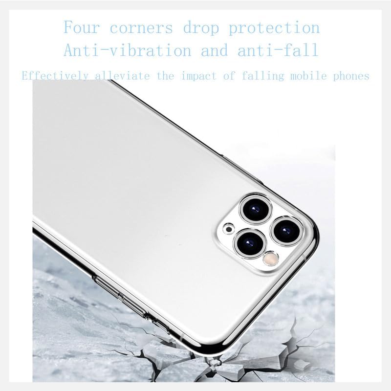 Cover for Motorola Signature (6.8") + Screen Protector(3 Pack), Shockproof Cover Bumper Shell Anti-Scratch Clear Case + 9H Hardness Tempered Glass Film - Clear