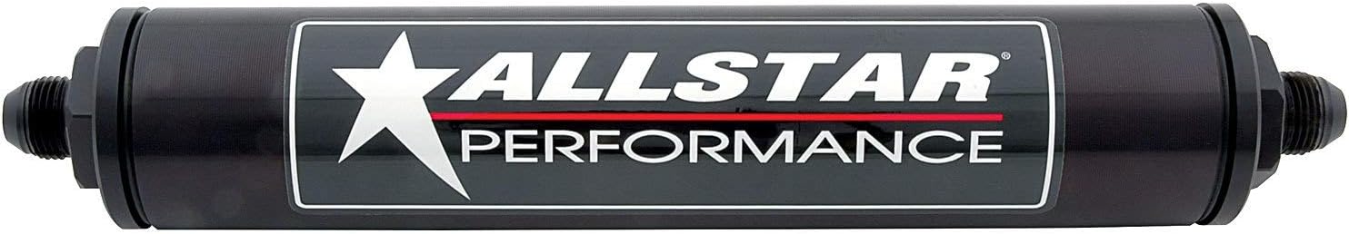 Allstar Performance ALL40217 Black 10 Micron 10 AN In-Line Fuel Filter