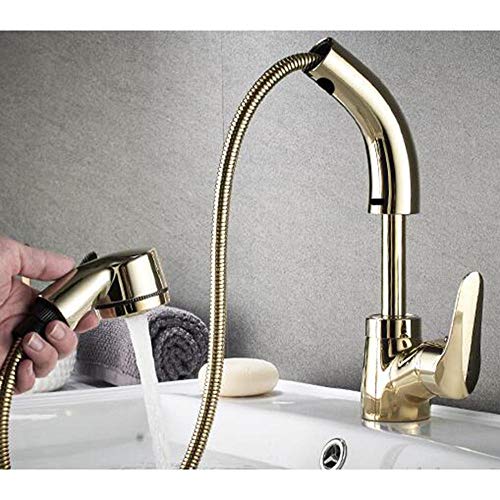 Mitigeur de lavabo extractible en laiton pour éliminer les éclaboussures et le manque de place