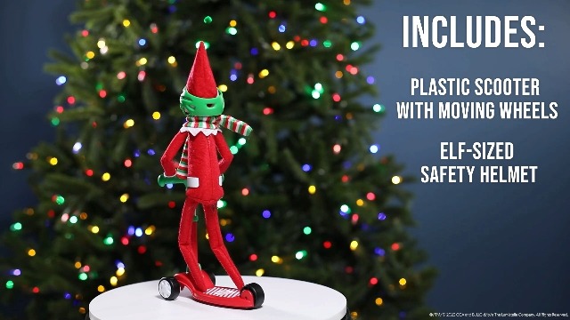 Scooter Con Casco Y Bufanda Para Elfo Scout | The Elf On The Shelf – Accesorio Navideño