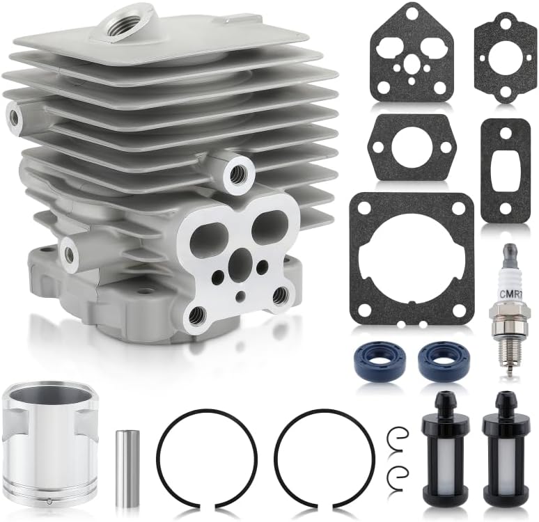Cylinder Assembly for STIHL BG86 BG86C SR200, Replace 4241 020 1203, with Rapair Kit Containing Spark Plug, Fuel Filter, and Gasket
