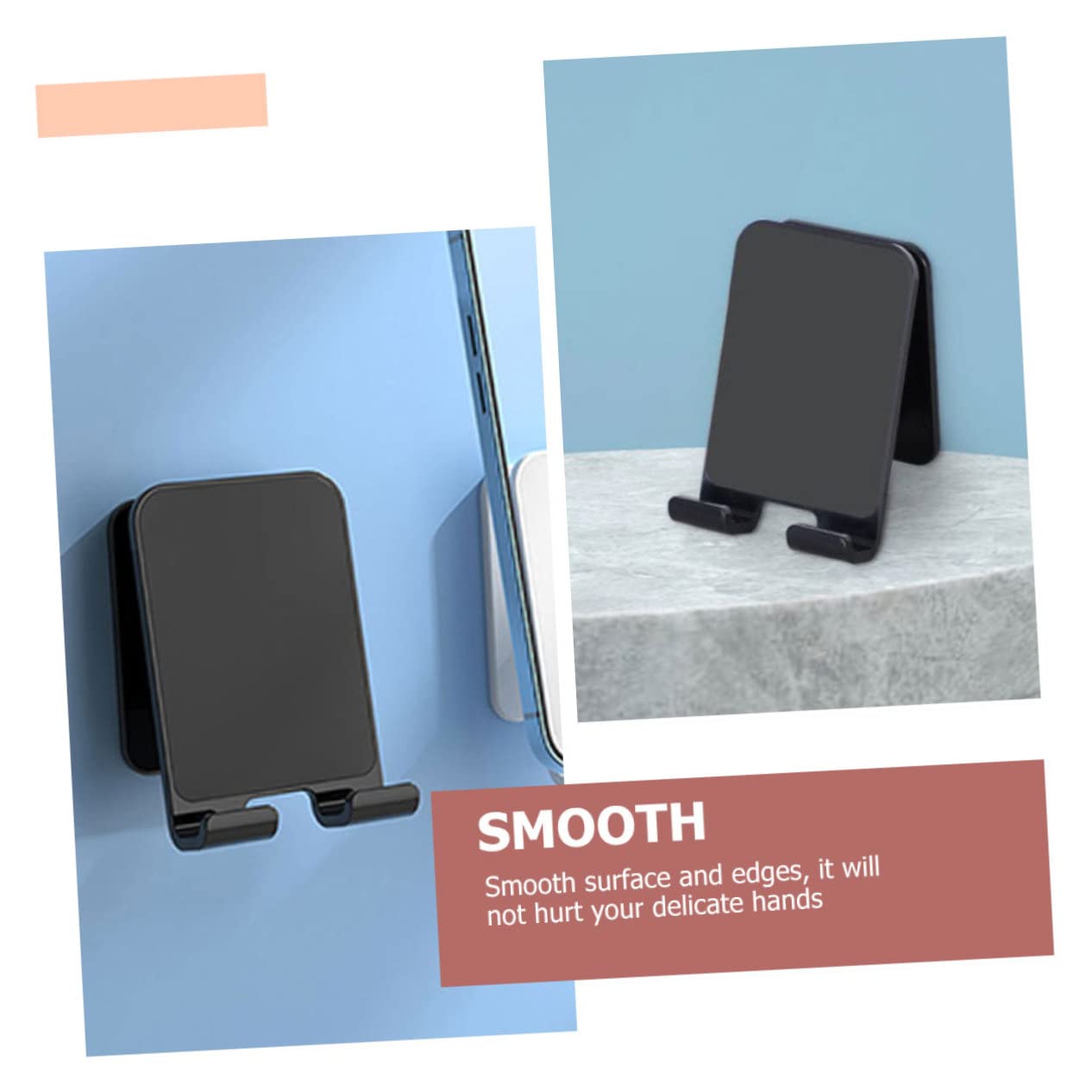 Angoily 8pezzi Supporto Telefonico Da Muro Stand Adesivo Per Smartphone e Tablet Per Bagno Ufficio e Cucina Facile Da Installare e Rimuovere