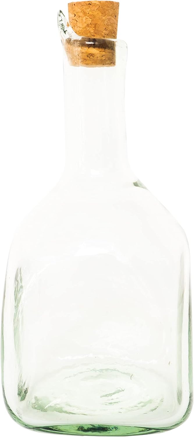 Handblown Tequila Decanter Mexican Bottle Shot With Cork