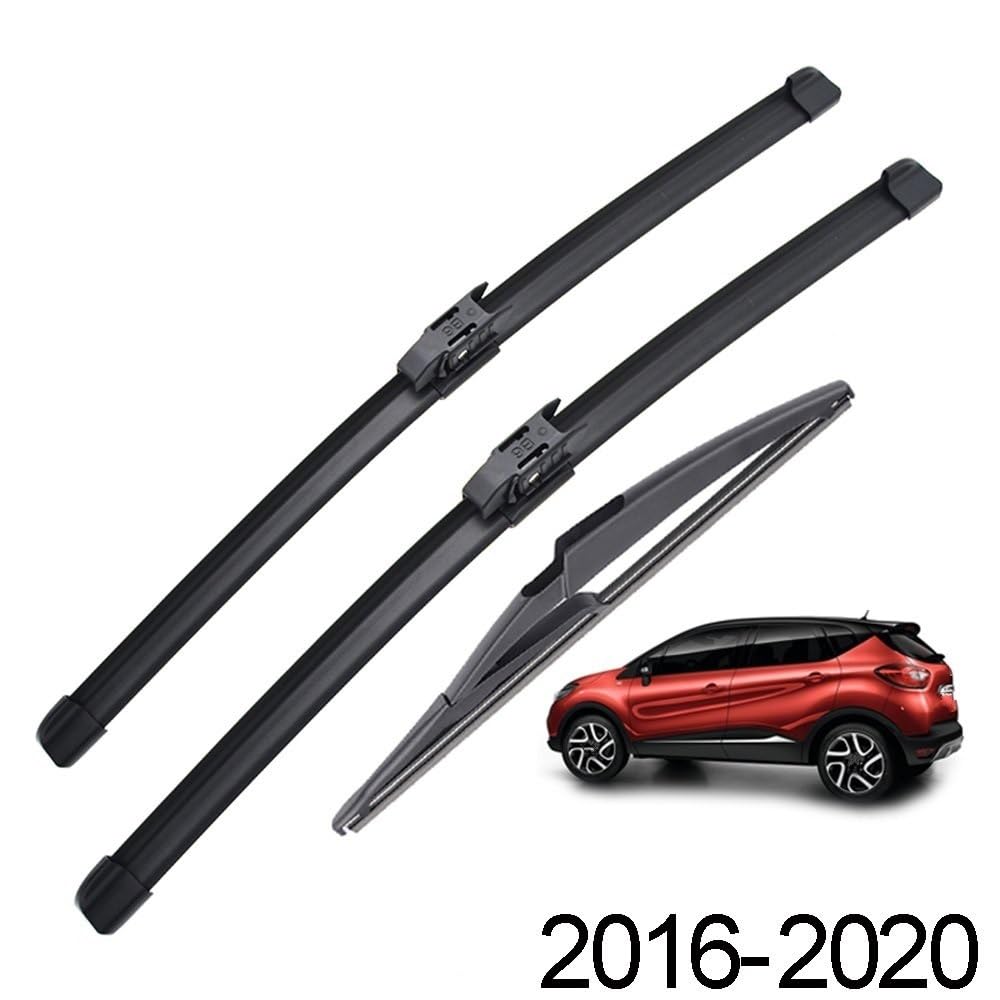 spazzola tergicristallo posteriore Spazzole tergicristallo anteriori e posteriori per Renault per Captur Kaptur 2016-2020 Parabrezza Spazzole per finestrini 26"+16"+12" spazzole tergicristallo