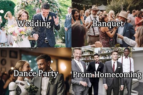 MOGU Men's Sequins Suit 2 Piece Shiny Dress Suit Sparkly Gold Silver Stylish Tuxedo Set for Party Wedding Dinner 6