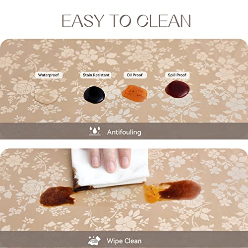 Image of Romanstile Waterproof Vinyl Tablecloth Rectangle, 60 x 102 Inch, Rose Champagne
