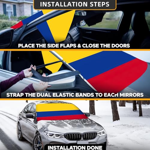 Couverture de pare-brise auto Colombie bâche neige accessoires auto - 4