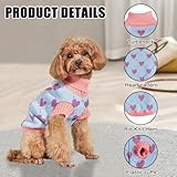 Hundepullover, Hund Rollkragenpullover Strickpullover, Winter Warmer H-undepullover, Hun-depullover Kleine Hunde, Weihnachten Hund Pullover, Haustier Pullover Rollkragen, für Kleine Hunde und Katzen