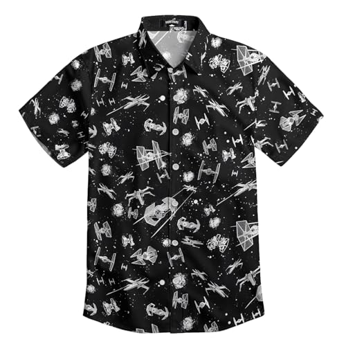 HUNTFAMI Men's Short Sleeve Shirts Button Down Casual Summer Shirts Hawaiian Shirt for Men2