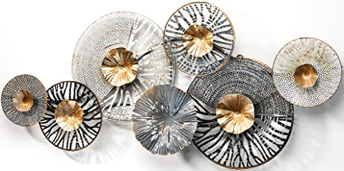 Kobolo Wandbild Wanddeko Metallbild 3D-Bild - ROOTS - anthrazit silber gold - ca 105x50 cm Kobolo Wandbild Wanddeko Metallbild 3D-Bild - ROOTS - anthrazit silber gold - ca 105x50 cm