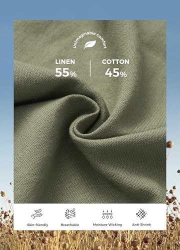Image of Willit Women Linen Pants Wide Leg Casual Palazzo Pants Cotton Linen Lounge Beach Summer Pants with Pockets 29 inch /31 inch / 33 inch