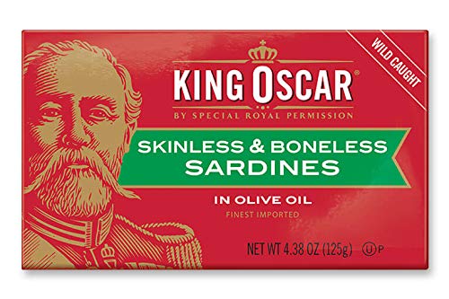 King Oscar Skinless & Boneless Sardines in Olive Oil 4.4 ounces (Pack of 8)