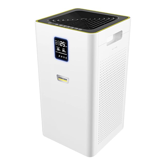 KARCHER Air Purifier AF 30 for Home | 645 sq.ft Coverage | Air Quality Display | H13 HEPA and activated Carbon Filtres | Removes 99.99% Pathogens | Fine Dust | German Tech