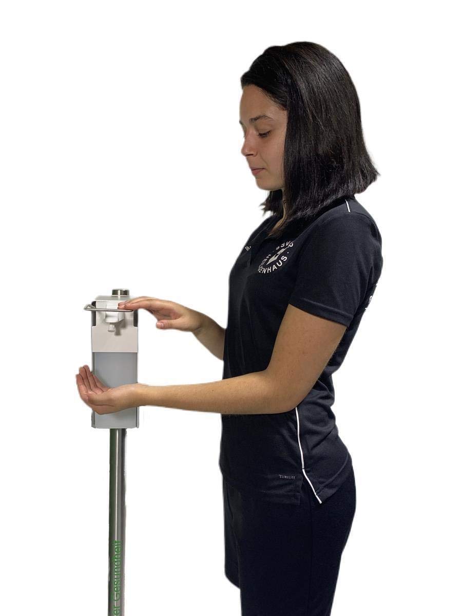 Mobile Hygienestation HS-100 für z.B Desinfektionsmittel oder Handpflegeprodukte, 1000ml Behälter Anthrazit
