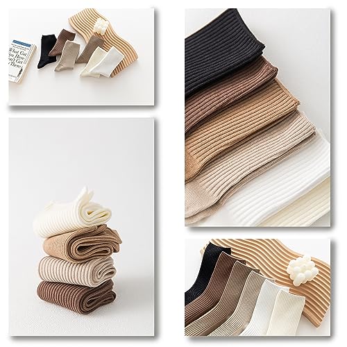 Pcoiuyi 6 Pairs Cotton Socks Crew Socks For Women thumb #2