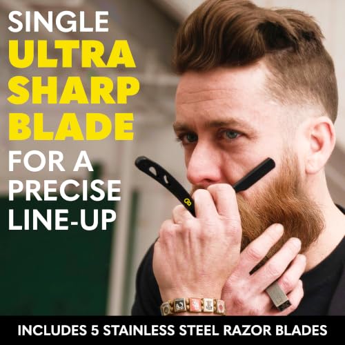 Image of The Beard Club Beard Care Kit & Mens Grooming Kit - Essentials for a Healthier Looking, Stylish Facial Hair - Straight Edge Razor, Shampoo, Cedar Balm & Oil, and Boar Bristle Brush