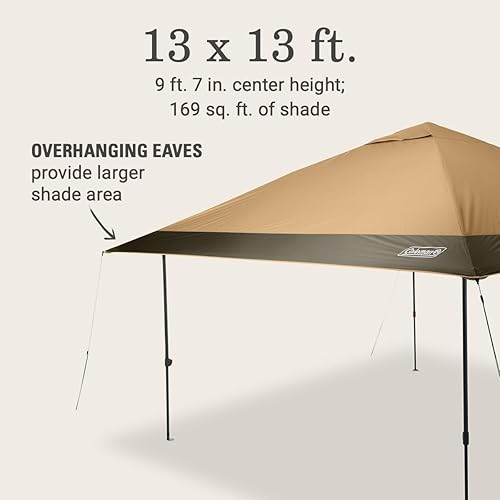 Miniatura 6 de Coleman Oasis Instant Pop-Up Canopy Tent with Side Wall Attachment, Portable Shelter with Easy Setup & Takedown, Wheeled Carry Bag Included