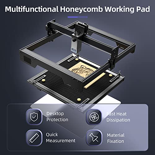Burnlab Honeycomb Working Panel Honeycomb Laser Bed Laser Cutting Honeycomb Working Table Board Accessories With Aluminum Plate And Anti Skid Fixture Fixing For Table-Protecting,15.75 * 15.75Inch #TOP1