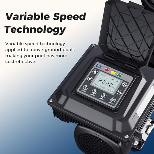Image of Above Ground Variable Speed Pool Pum 1HP, 115V Energy Star Above Ground Pool Pump with Filter Basket, 5230GPH, Low-Noise, Energy Saving