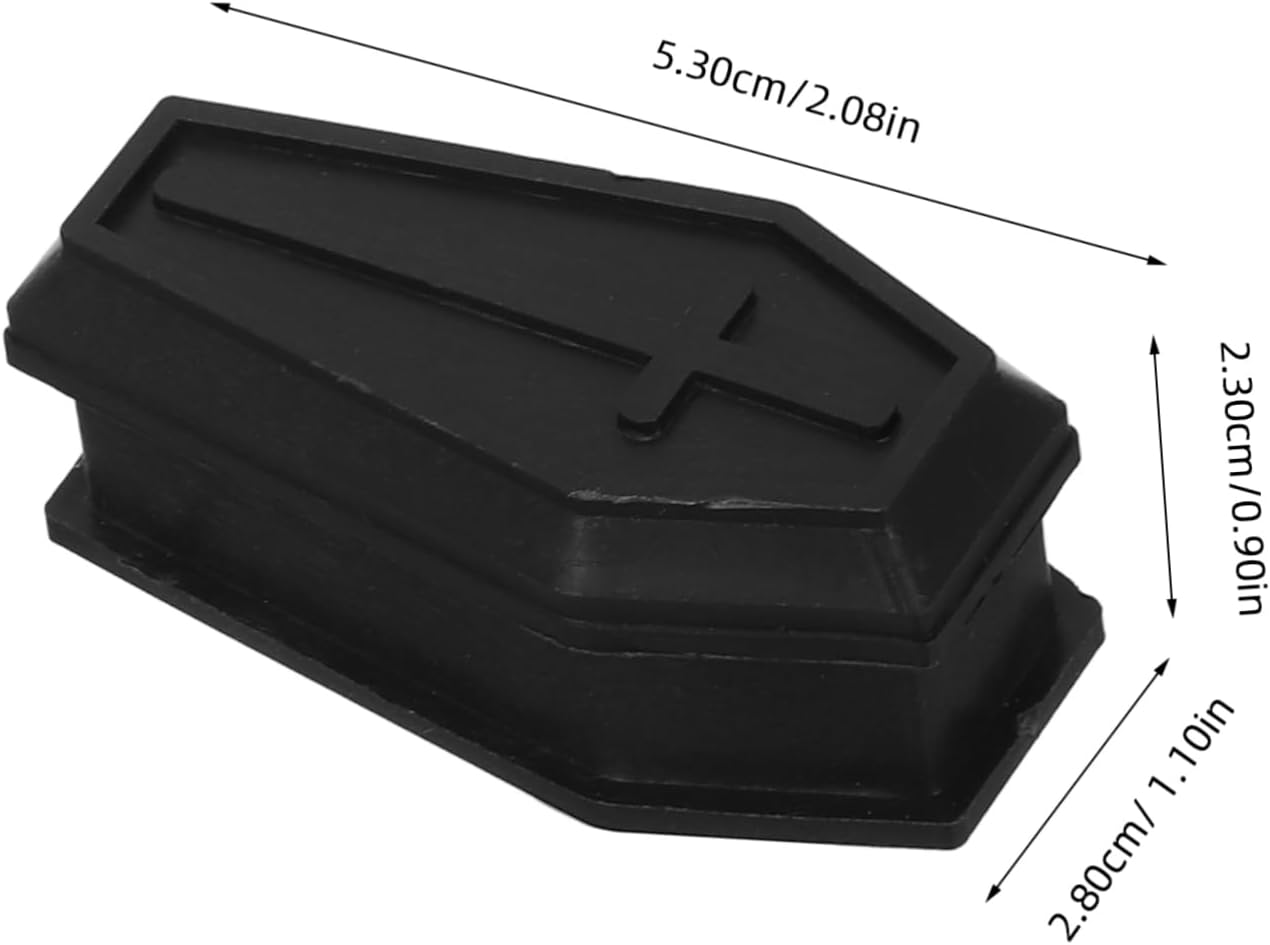 5pcs Creative Halloween Coffin Decor Haunted House Prop for Spooky Pranks Black Coffin Ornament for Unique Halloween Decorations and Festive Party Atmosphere