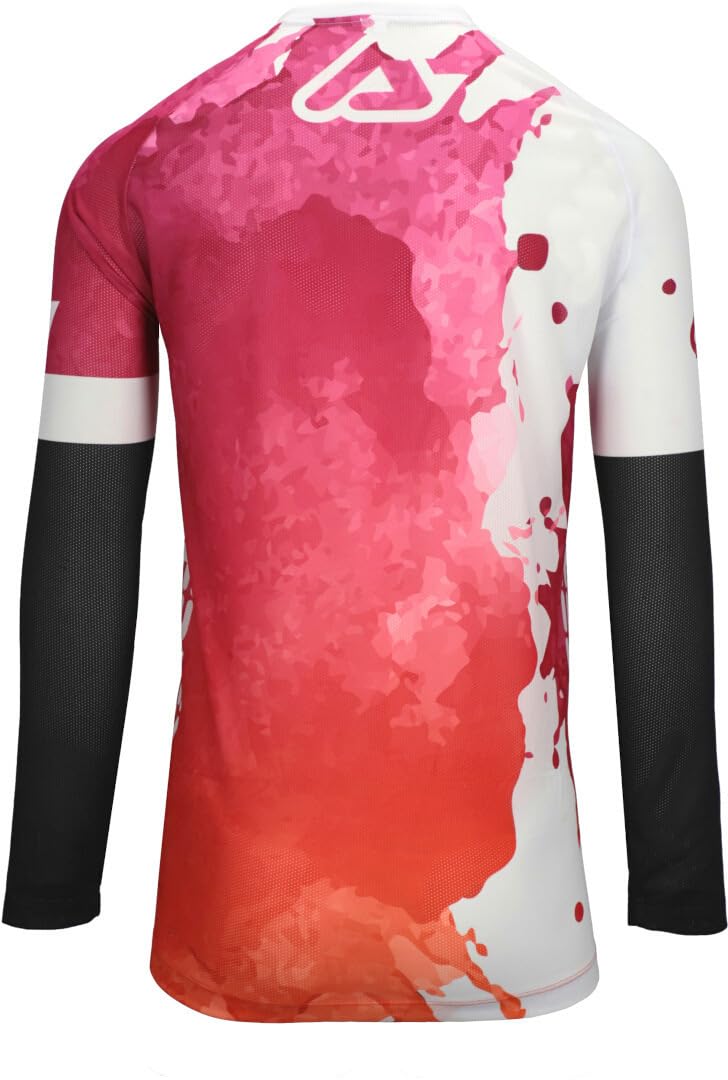 Acerbis J-Windy Vented Watermark Maglia Motocross, pink/bianco, L