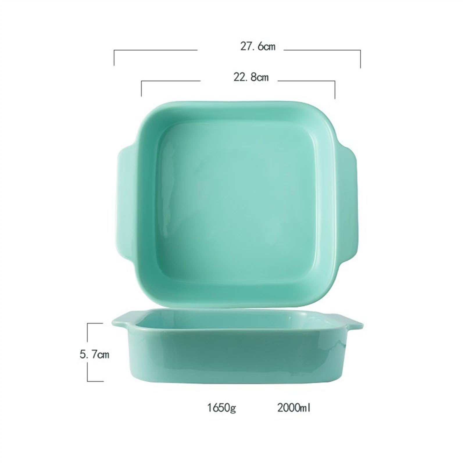 Zastawa stołowa,Pieczenie Naczynia do pieczenia zapiekanek Domowa płyta ceramiczna Podwójne ucho Prostokątna blacha do pieczenia Kuchenka mikrofalowa Forma do pieczenia ciasta Naczynie do zapiekania(9
