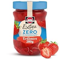 Schwartau Extra Zero Erdbeere, Fruchtaufstrich ohne Zuckerzusatz, 15 kcal pro 25g, 280g