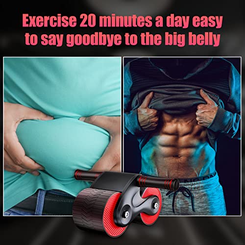 Automatic Rebound Abdominal Wheel Kit - Ab Roller Workout Equipment, Ab Exercise Equipment For Abdominal & Core Strength Training, Home Gym Fitness Equipment Abdominal Roller Machine With Knee Pad Accessories For Men & Women #TOP4