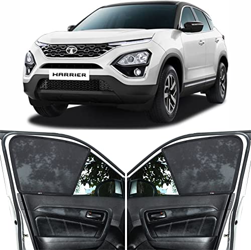 Image of Able Zed Black Half Car Magnetic Sun Shade Curtains for TATA Harrier Type-I Set of 4 Pcs (2019 to 2024 Model)