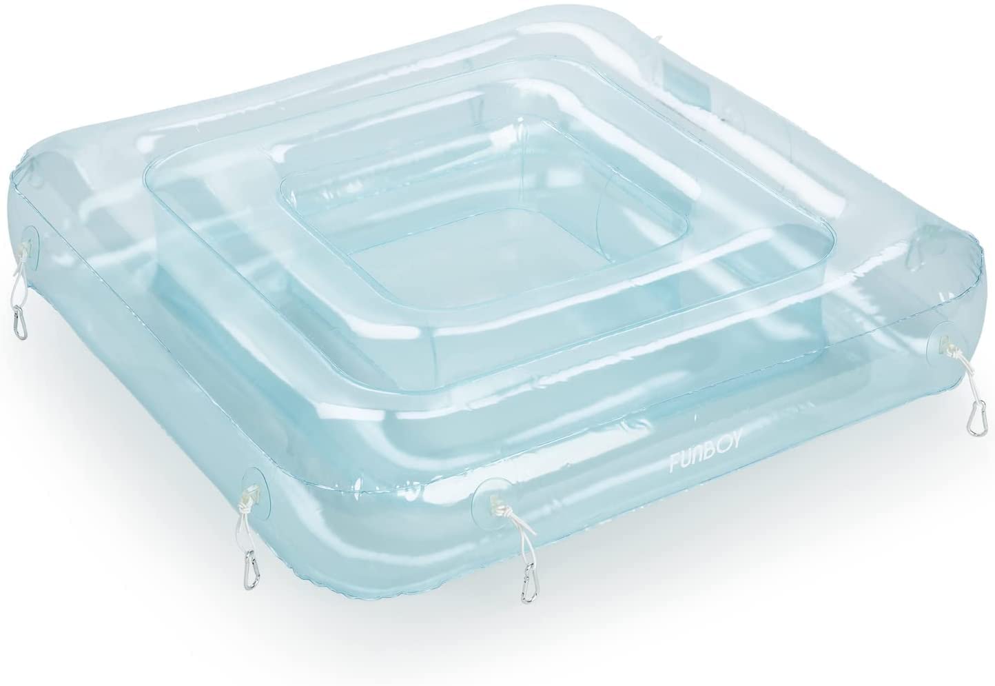 Clear Inflatable Cooler Snapklik.com : FUNBOY Clear Blue Chaise Connection Inflatable Drink Cooler