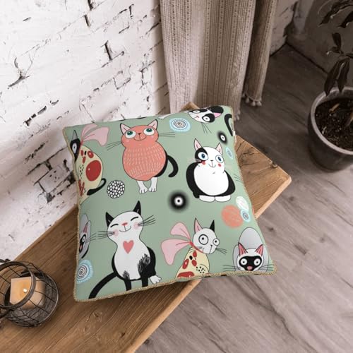 Housse de coussin chat velours lavable pour protéger et décorer - 8