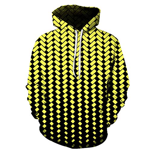 Sweat à capuche uni 3D pour enfants pull jaune imprimé drôle 4-16 ans