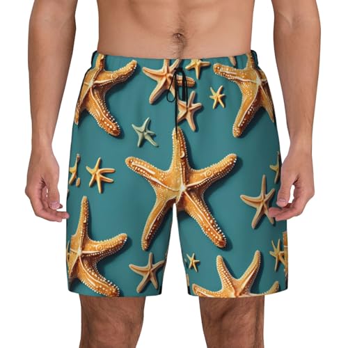 Short de bain homme étoiles de mer léger pour la plage