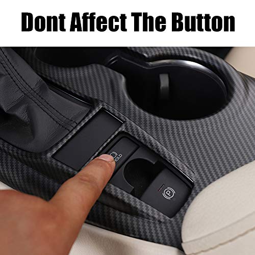 XITER 1Pcs ABS Carbon Fiber Black Gear Shift Knob Console Panel Trims Cover Cup Holder Decor Sticker for Toyota Camry XLE/XSE 2018 2019 2020 2021 2022 2023 2024(Not Fit LE SE) by XITER - Used condition - Image 2