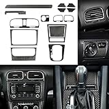 Car Interior Accessories 15 Pieces Carbon Fiber Interior Complete Trim Cover for Volkswagen Golf MK6 2008-2012.