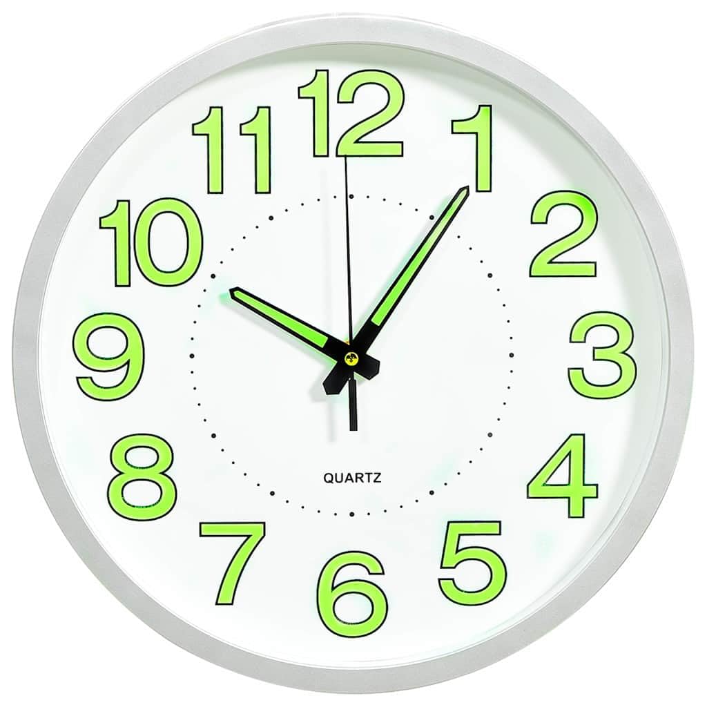 Orologio da parete luminoso bianco 30 cm