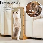 Value 2-Pack 23.6 Inch L-Shaped Cardboard Cat Scratcher, Dual Use (Vert/Horiz) Scratch Pad with Toy Balls, Wall-Mountable Furniture Protector Cat Scratchers for Indoor Cats - Image 5