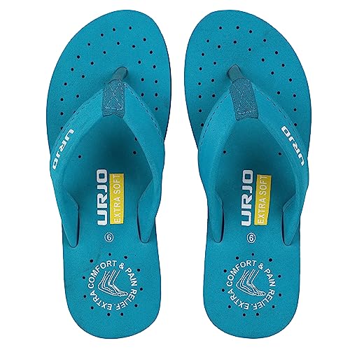 Image of URJO Women's Slippers /FlipFlops Lightweight Super Flexible Arch Support Durable Anti Skid & Stylish Dailywear Slippers /FlipFlops for Women