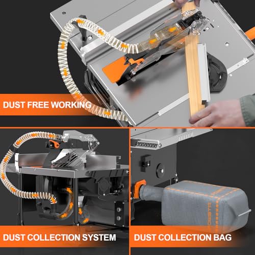 POWSTR Table Saw with 98% Dust Collection